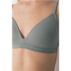 Sujetador triangular relleno verde