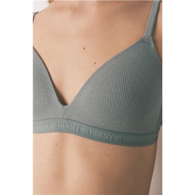 Sujetador triangular relleno verde