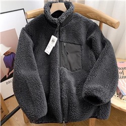 Свободная куртка на молнии, воротник-стойка