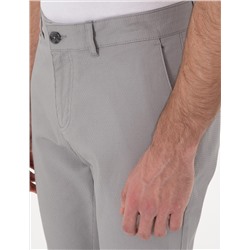Gri Slim Fit Kanvas Pantolon