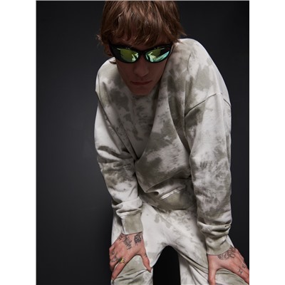 Sweatshirt in Batik-Optik
