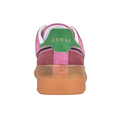 GUESS Women's Inart Low Profile Sporty Gum Bottom Lace-Up Sneakers