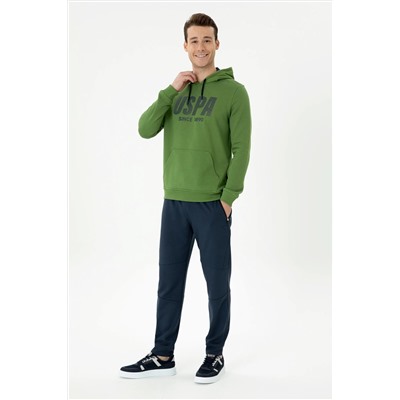 Erkek Antrasit Melanj Kapüşonlu Örme Hırka