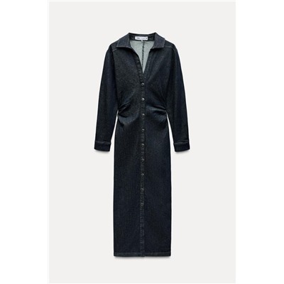 VESTIDO CAMISERO EFECTO DENIM