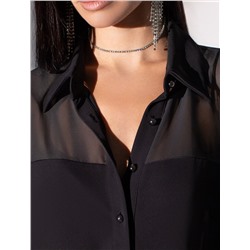 Блузка полупрозрачная из креп шифона