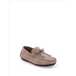 Bej Kauçuk Taban %100 Deri Loafer Ayakkabı