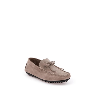 Bej Kauçuk Taban %100 Deri Loafer Ayakkabı