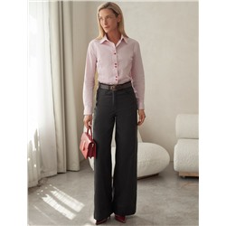 Блузка прилегающего силуэта из хлопка