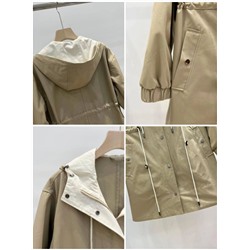 Классический повседневный стиль 👌  Женская ветровка/парка BRUNELL*O CUCINELL*I