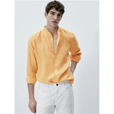 Мужская льняная рубашка  МАССИМО Д