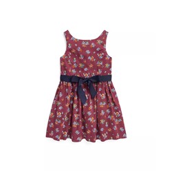 POLO RALPH LAUREN Toddler and Little Girls Floral Cotton Sateen Dress