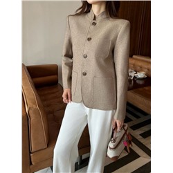 Новейшая модель пиджака с воротником-стойкой для ранней осени и весны (2 цвета) ЛОРО ПИАН*О