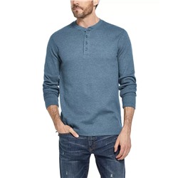 WEATHERPROOF VINTAGE Men's Long Sleeved Waffle Henley T-shirt