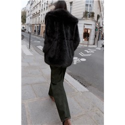 FAUX FUR BELTED COAT