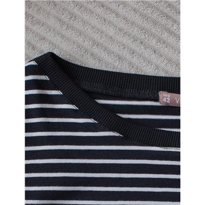 Топ в полоску из премиального хлопка с эластаном