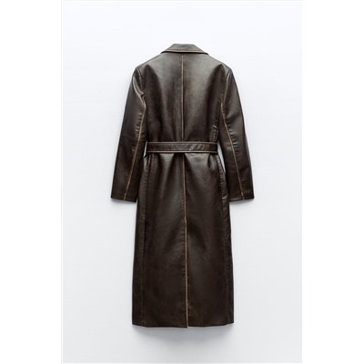 ПАЛЬТО ИЗ ИСКУССТВЕННОЙ КОЖИ