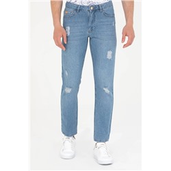 Erkek Açık Mavi Jean Pantolon
