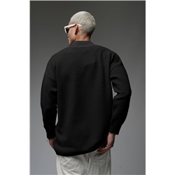 Свитер с замком черный