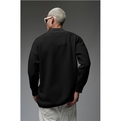 Свитер с замком черный