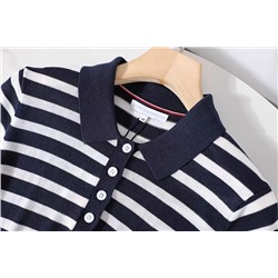 Лёгкий женский пуловер с короткими рукавами из смесового тенселя и шёлка ТОММИ ХИЛФИГЕ*Р