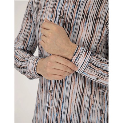 Lacivert Slim Fit Uzun Kollu Gömlek