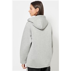 Sudadera con capucha - Gris jaspeado