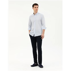 Lacivert Slim Fit Kanvas Pantolon