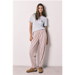 Camiseta manga corta 100% algodón azul