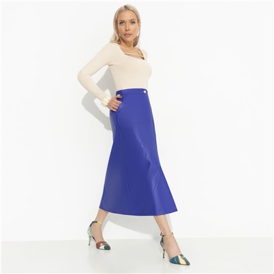 Юбка из мягкой экокожи, Откровенно шикарная (синий)