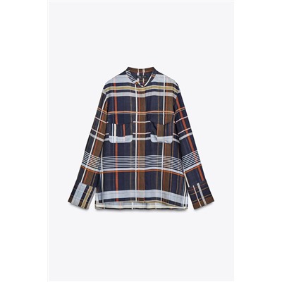 ZW COLLECTION CHECK SHIRT WITH POCKETS