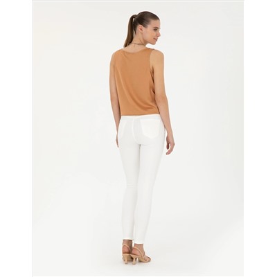 Beyaz Skinny Fit Jean Pantolon