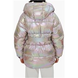 Belted Oversize Hooded Puffer Coat Noize