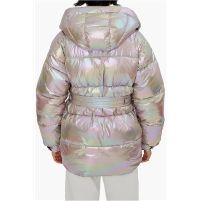 Belted Oversize Hooded Puffer Coat Noize