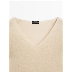 Jersey punto manga larga 100% lino