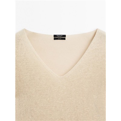 Jersey punto manga larga 100% lino