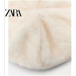 Зимний теплый берет из искусственного меха кролика ZAR*A