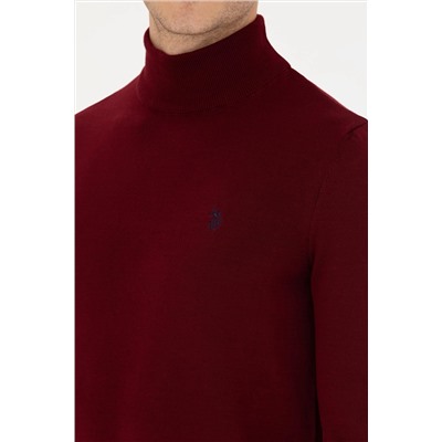 Erkek Bordo Basic Kazak