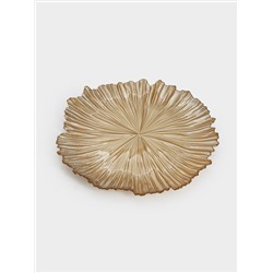 Тарелка обеденная, 28 см, стекло Р, золотистая, Ray