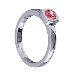 Кольцо Теннис (кристаллы SW розовые 4мм; покрытие родий), Есть комплект