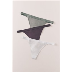 Pack 3 tangas morado, azul y verde