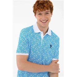 Erkek Kobalt Polo Yaka Tişört