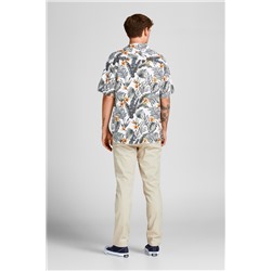 Camisa Blanco y mostaza