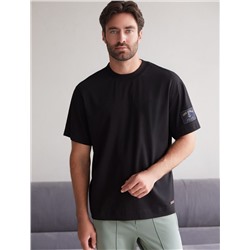 Свободная футболка из премиального хлопка с эластаном