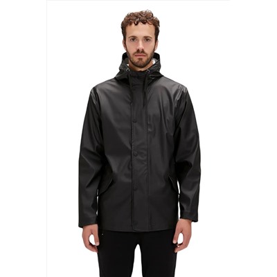 Bad Bear Patrol Raincoat Siyah Erkek Kapüşonlu Yağmurluk