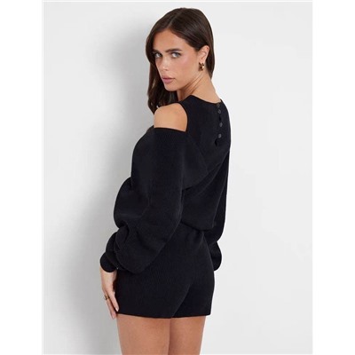 АКЦИЯ !  Интересный женский трикотажный комбинезон с открытыми плечами ГЕС*С