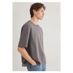 Mavi Gri Basic Tişört Boxy Fit 0612489-80020