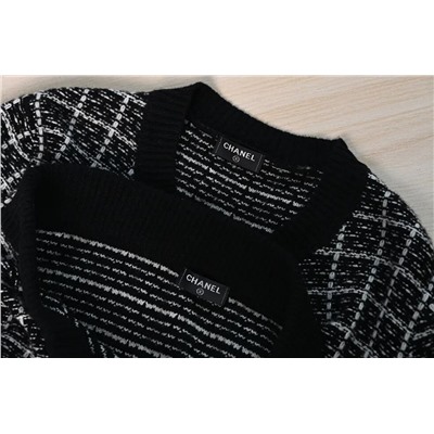 Черно-белый клетчатый костюм-двойка CHANE*L