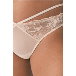 Braga brasileña encaje lurex nude