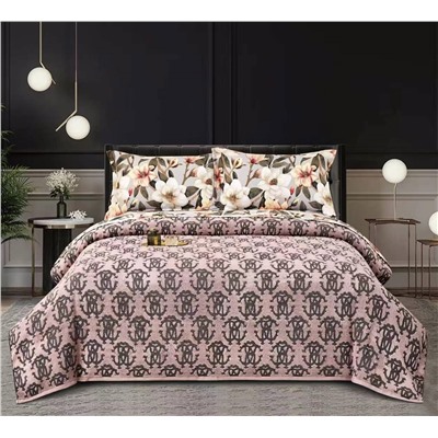 Скидки🔥Кавалли   плед + простыня+ наволочки   100% люкс хлопок  Простыня наволочки сатин  В набор входит: Плед махровый: 200-230см-1шт Простыня сатин 230*250см-1шт  Наволочки сатин 50*70см-2шт