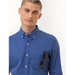 DART PRINT LONG SLEEVE POPLIN SHIRT